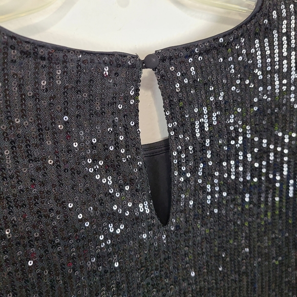 Torrid Size 1 1X Black Sequin Ruched Short Sleeve Top NWT - Picture 9 of 11